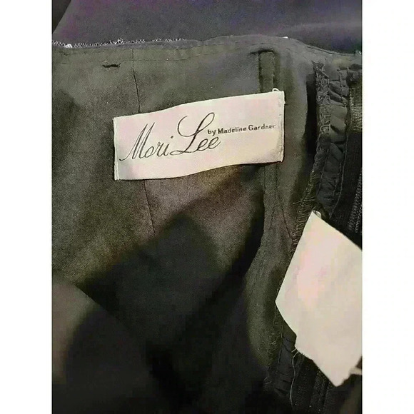 Mori Lee Grey Chiffon Dress Sz 12 NWT Homecoming Bridal Formal Strapless Mini - Picture 7 of 8